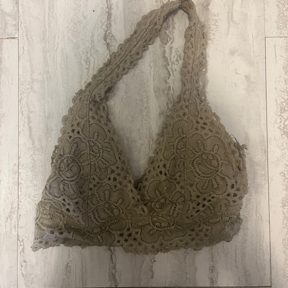 Lace Crochet Tan Bralette